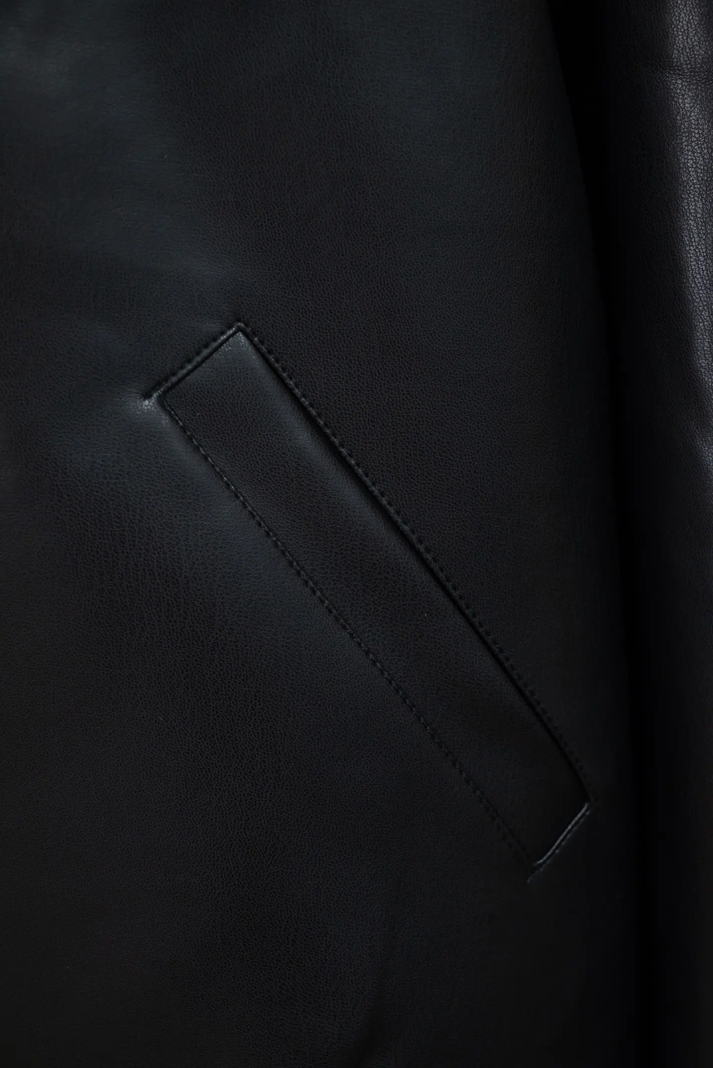 Embroidered Faux Leather Bomber Jacket D24019794 — view 6