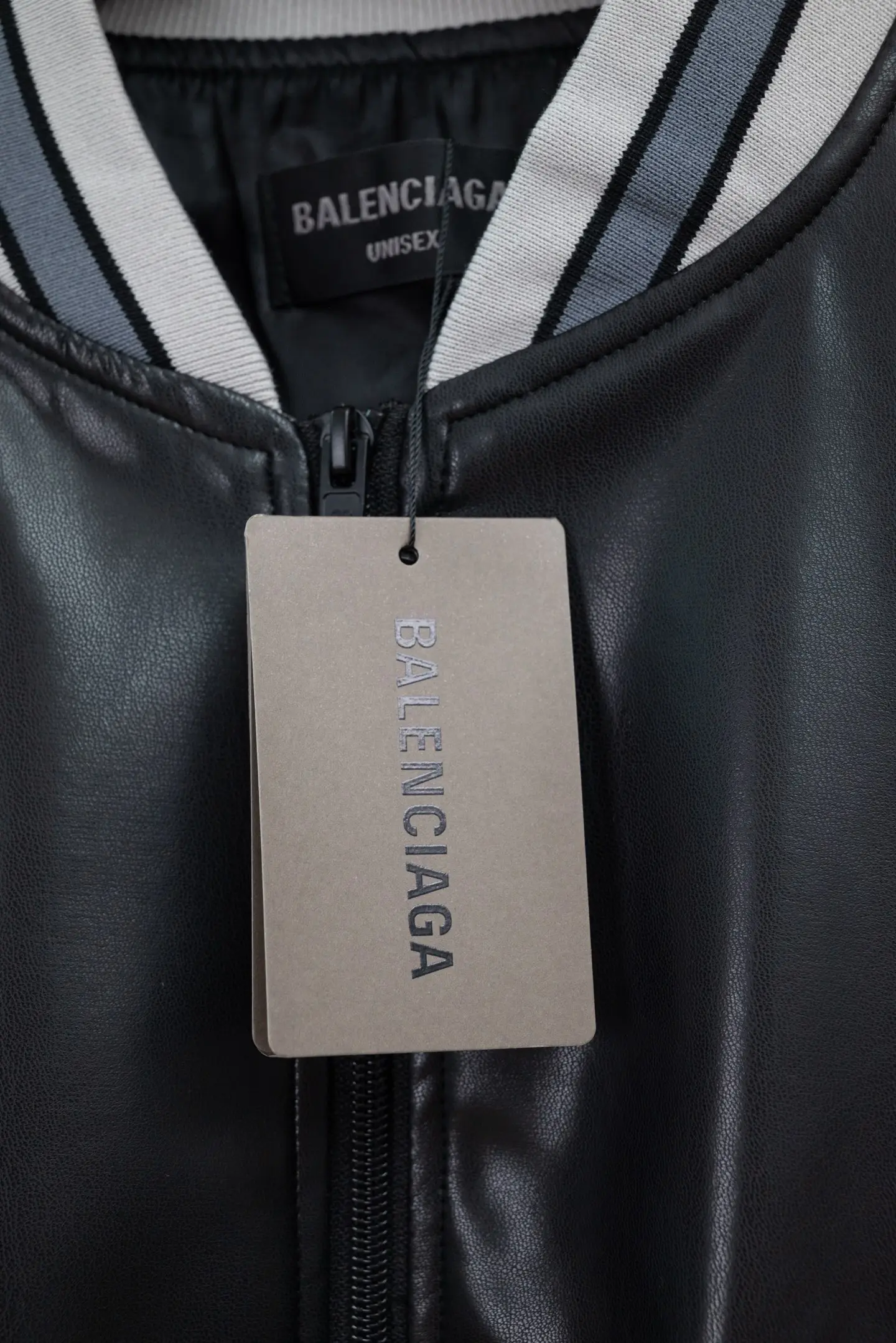 Embroidered Faux Leather Bomber Jacket D24019794 — view 10