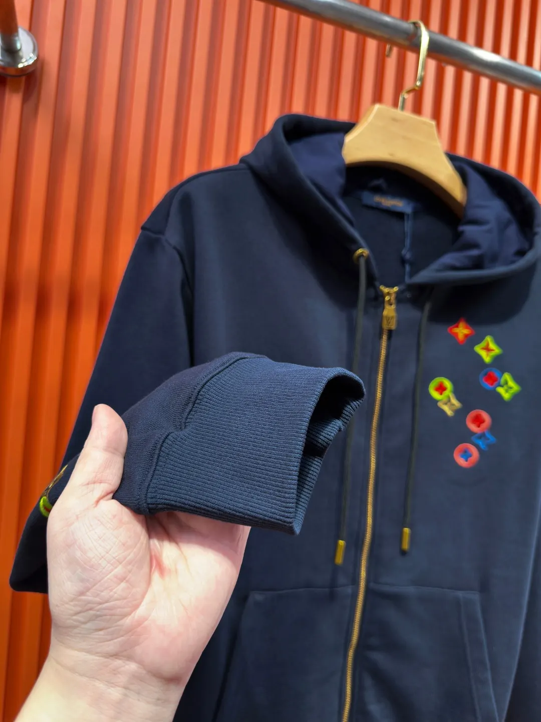 Embroidered Monogram Zip-Up Hoodie D24519723 — view 5
