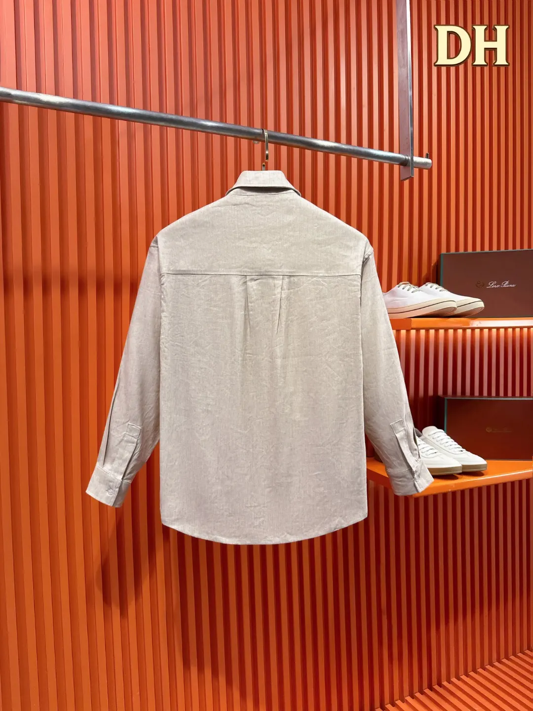 Embroidered Tencel-Linen Shirt and Trousers Set D41019719 — view 4