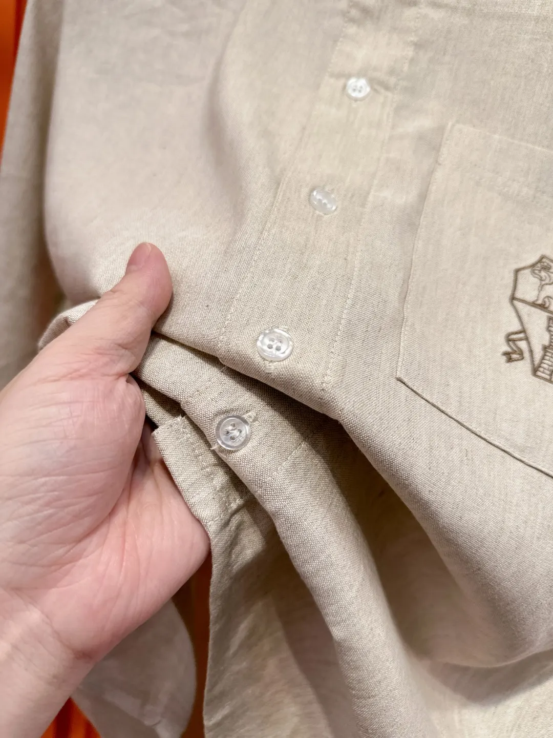 Embroidered Tencel-Linen Shirt and Trousers Set D41019719 — view 10