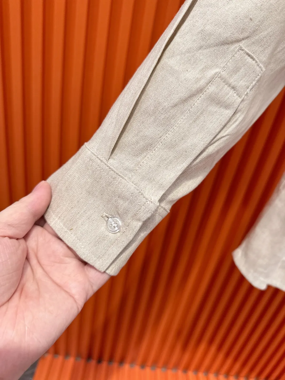 Embroidered Tencel-Linen Shirt and Trousers Set D41019719 — view 15