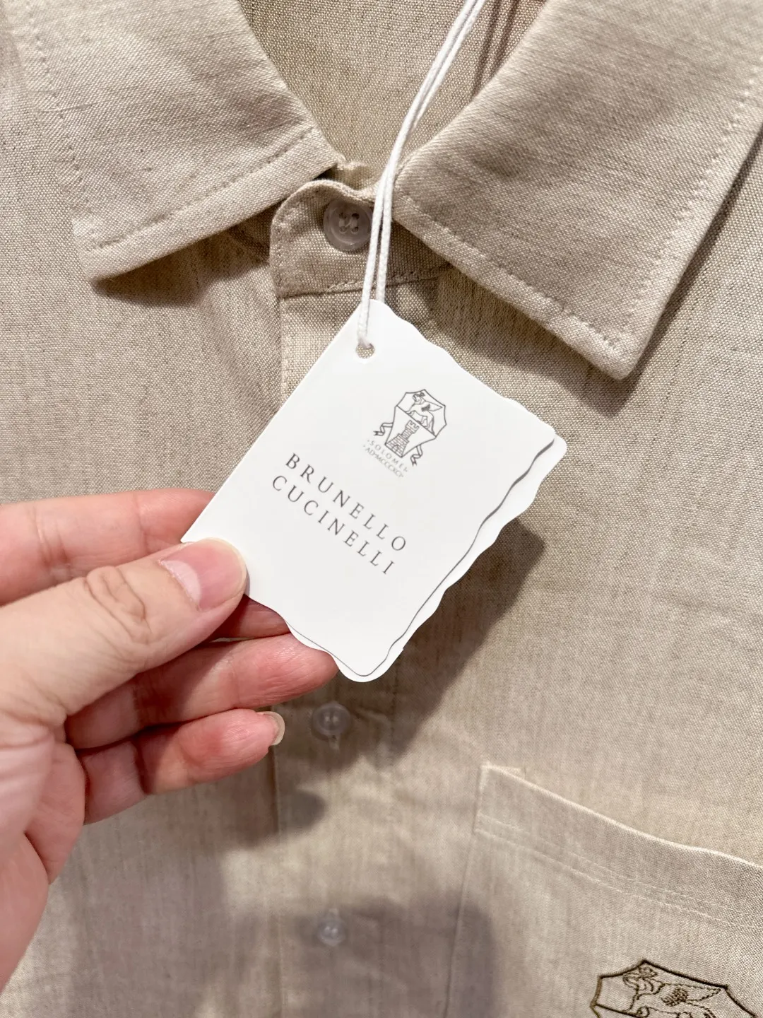 Embroidered Tencel-Linen Shirt and Trousers Set D41019719 — view 18