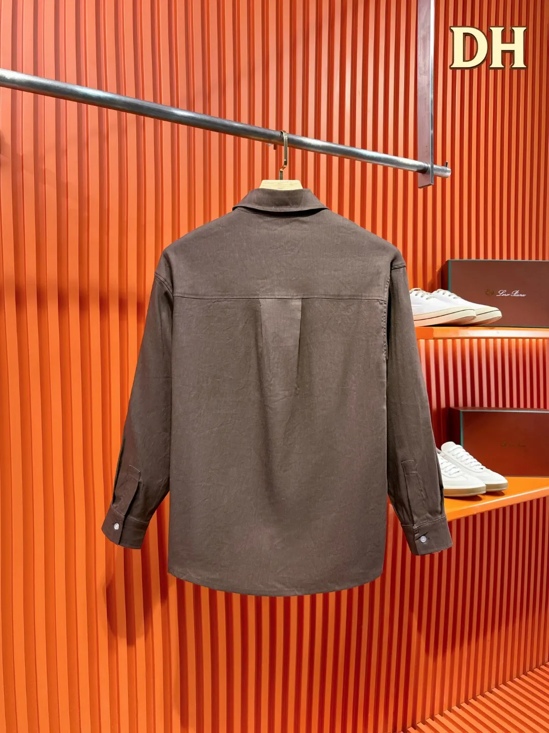 Embroidered Tencel-Linen Shirt and Trousers Set D41019720 — view 4