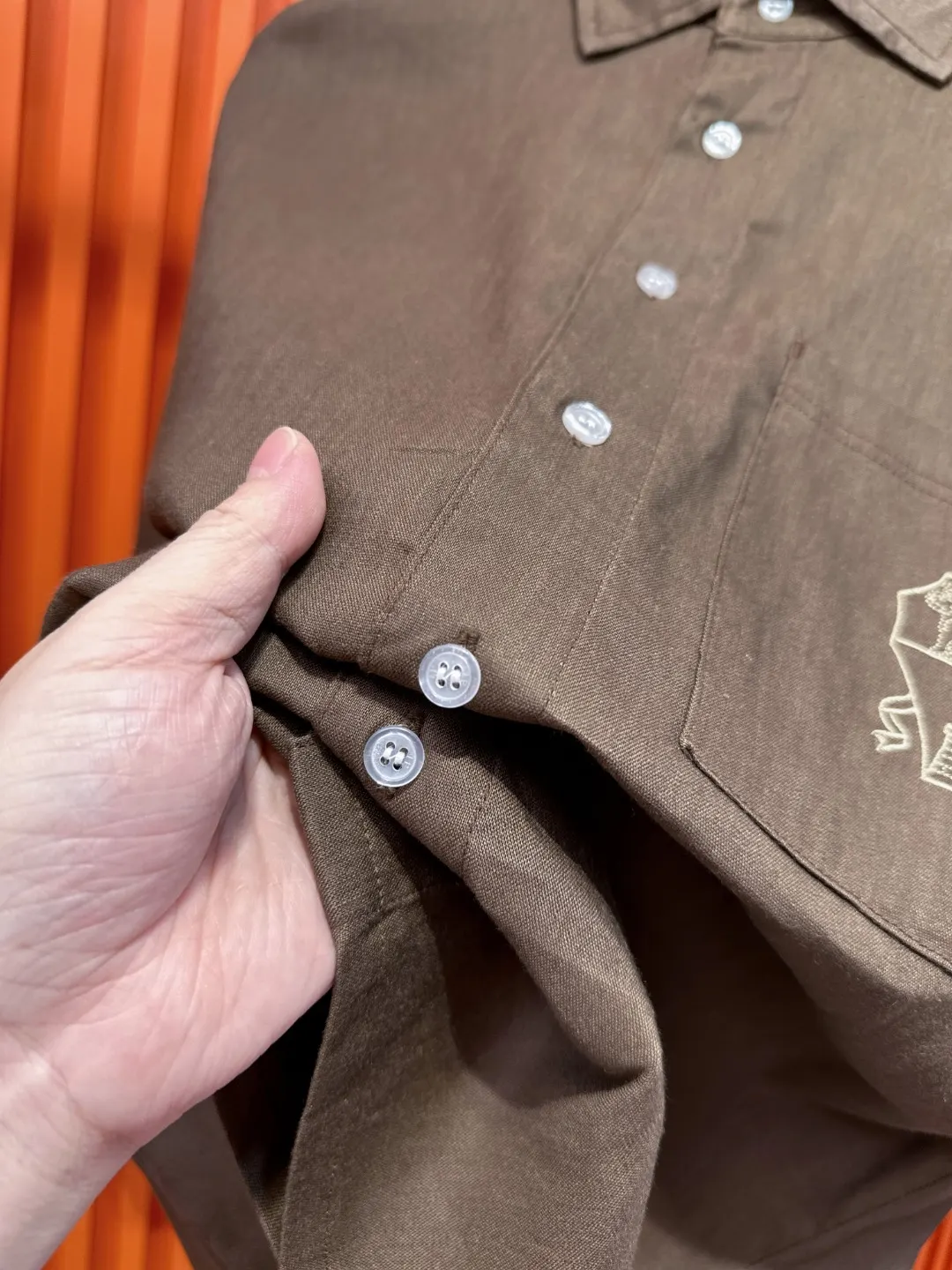 Embroidered Tencel-Linen Shirt and Trousers Set D41019720 — view 8