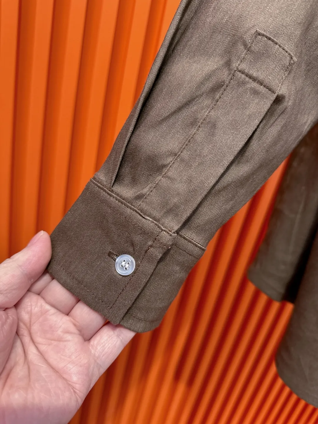 Embroidered Tencel-Linen Shirt and Trousers Set D41019720 — view 14