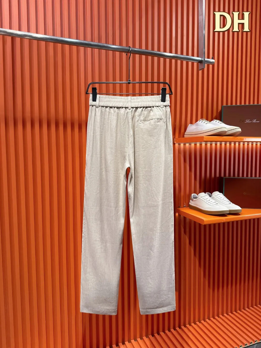 Linen and Tencel Blend Shirt and Trousers Set D41019717 — view 6