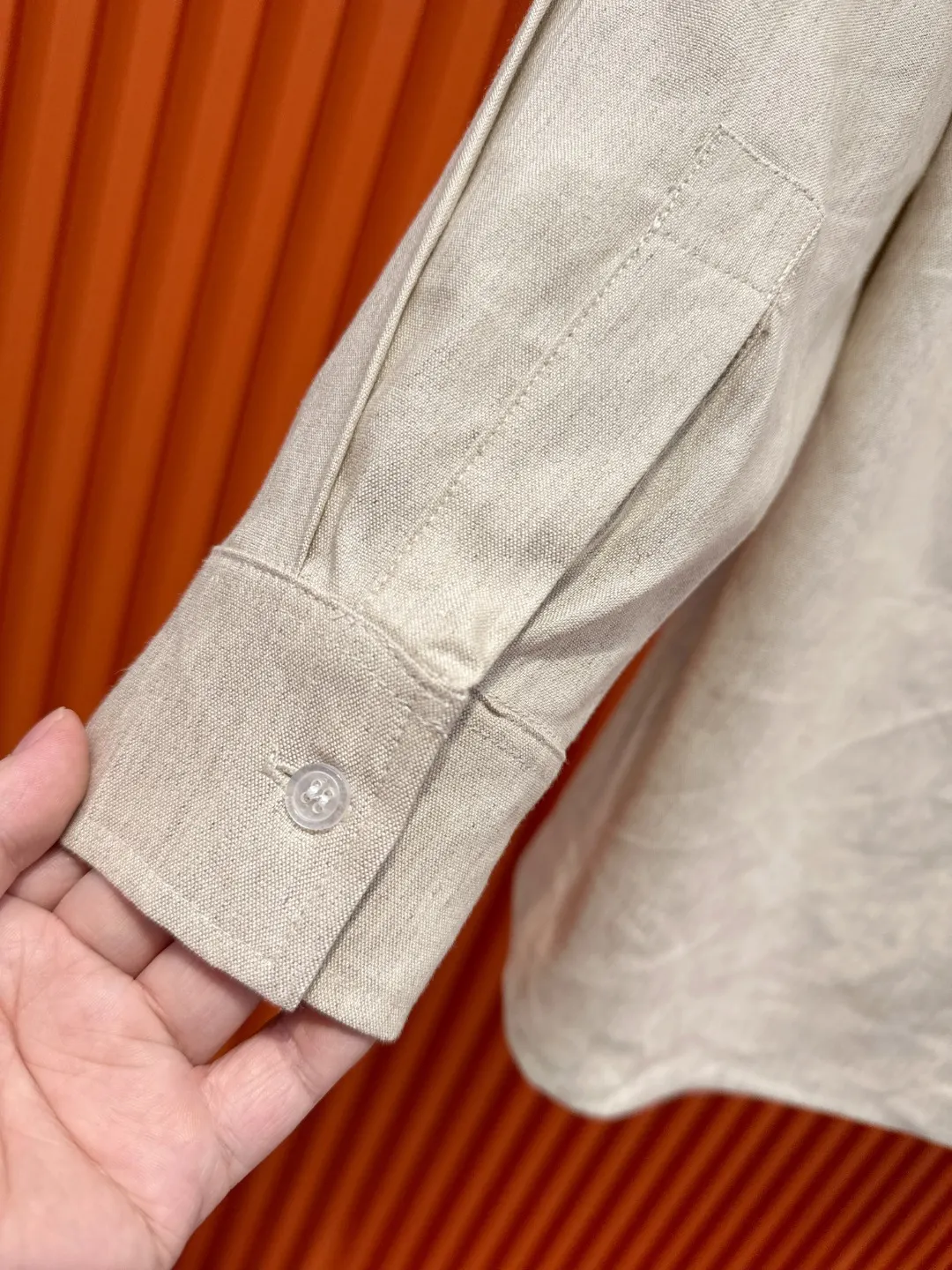 Linen and Tencel Blend Shirt and Trousers Set D41019717 — view 12