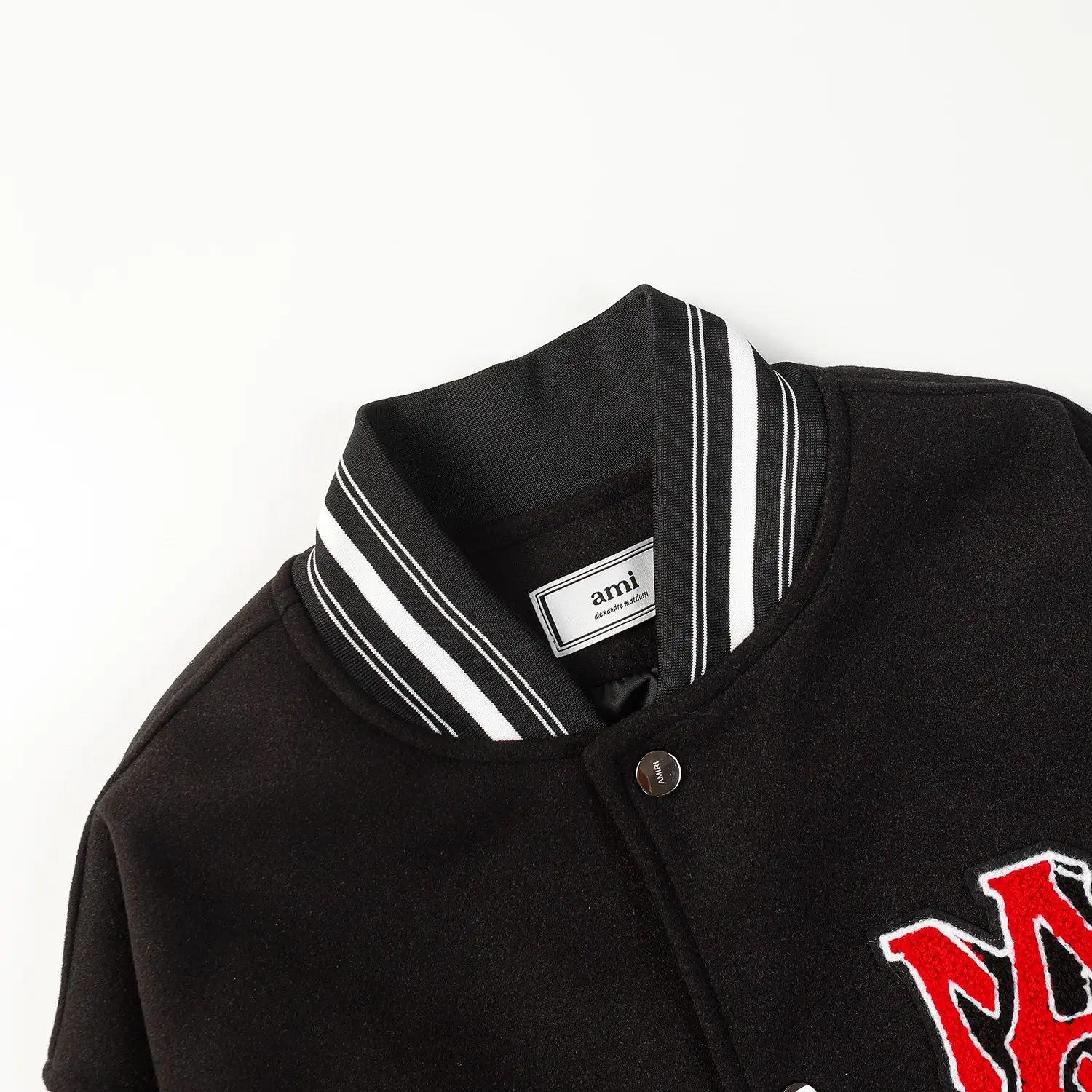 Tiger Embroidered Leather-Sleeved Varsity Jacket D24522177 — view 2