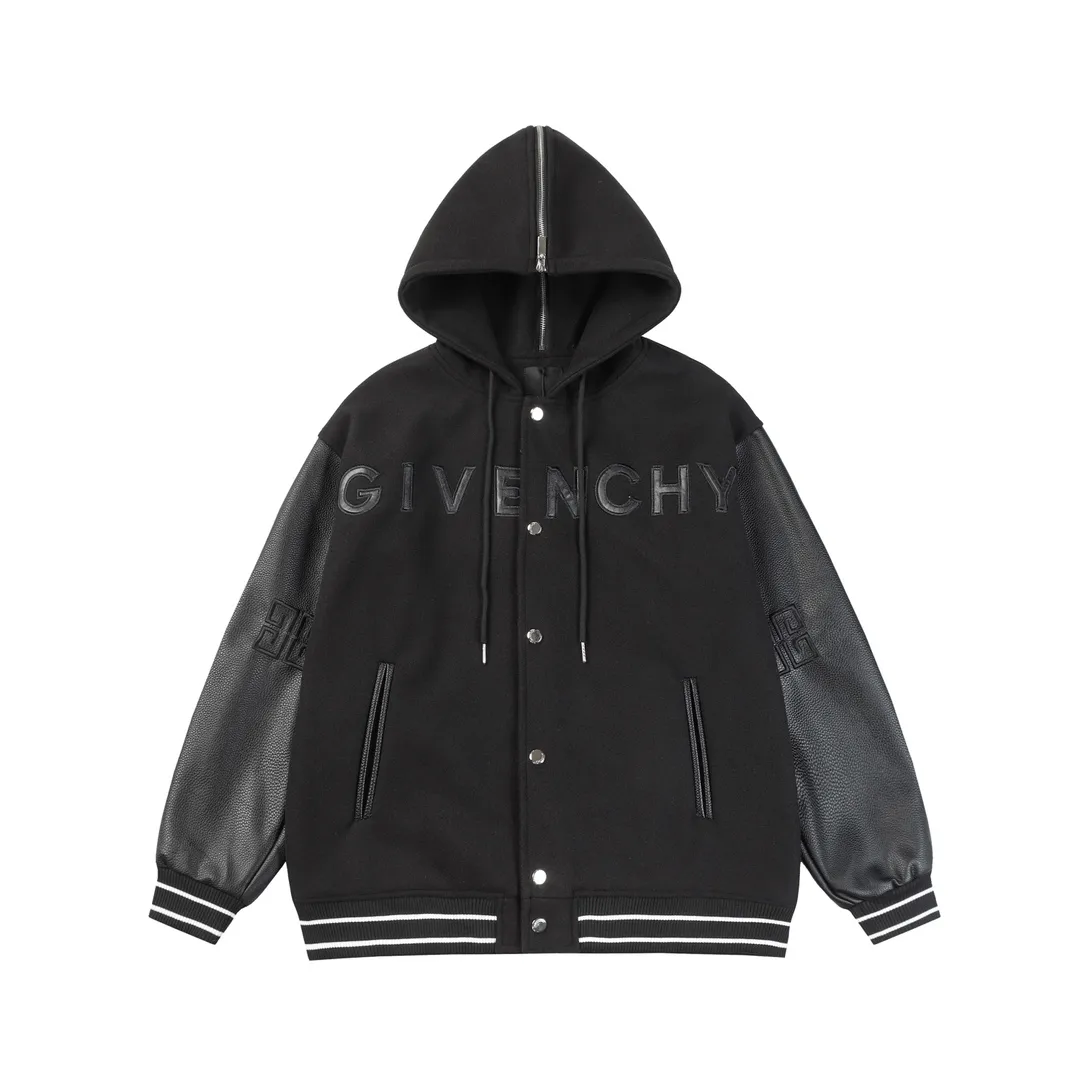 Logo Patch Hooded Varsity Jacket D27022181