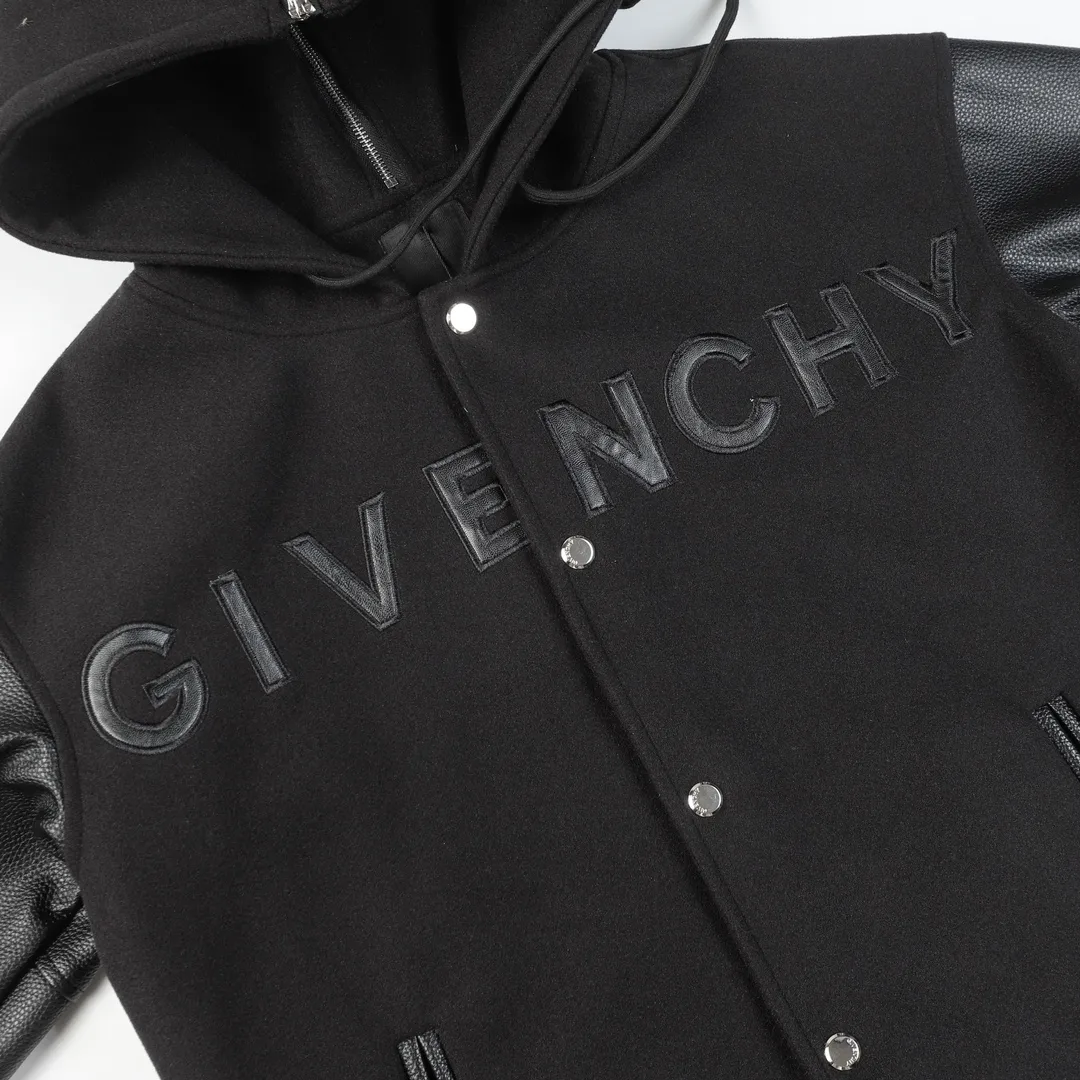 Logo Patch Hooded Varsity Jacket D27022181 — view 3