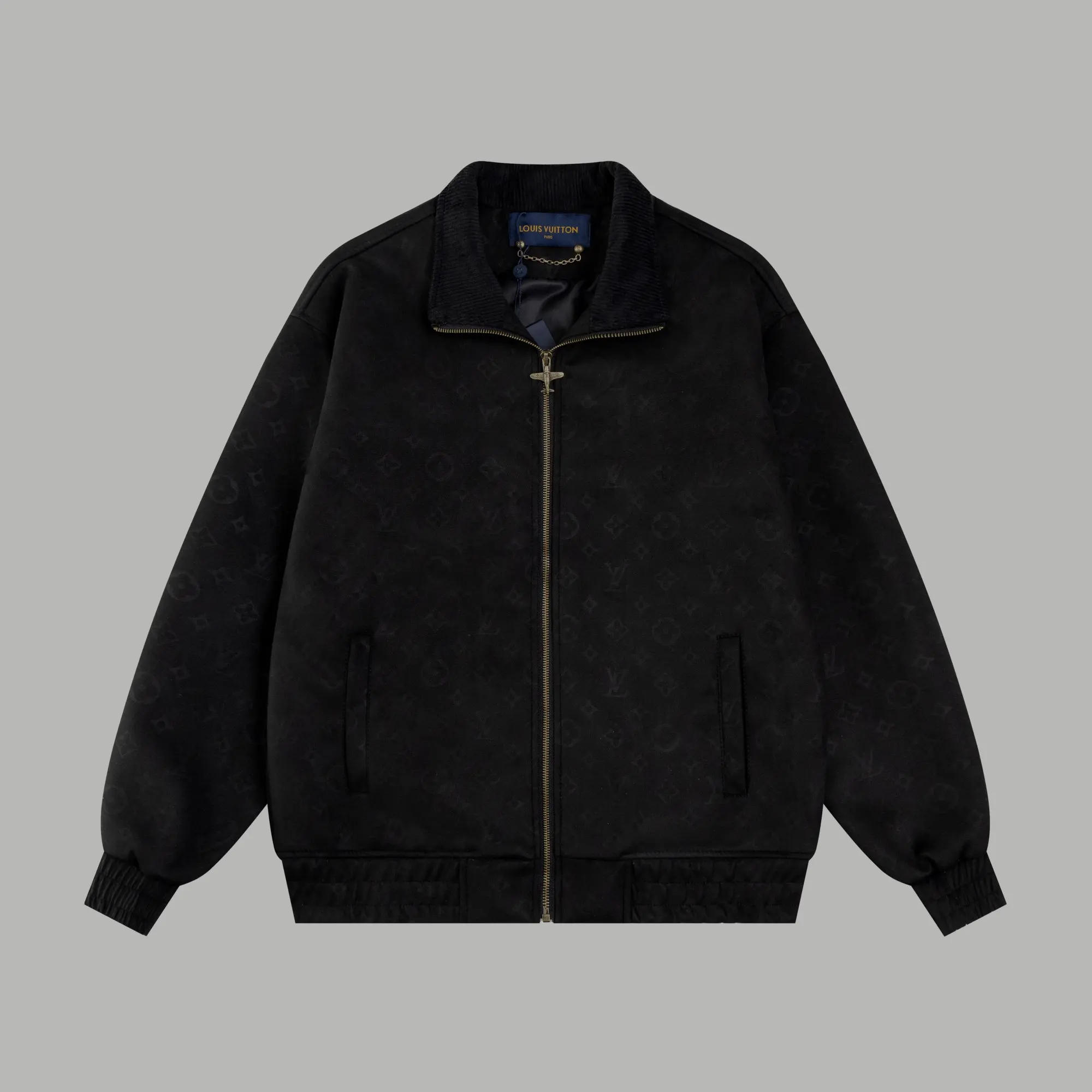 Monogram Embroidered Suede Bomber Jacket D27022184