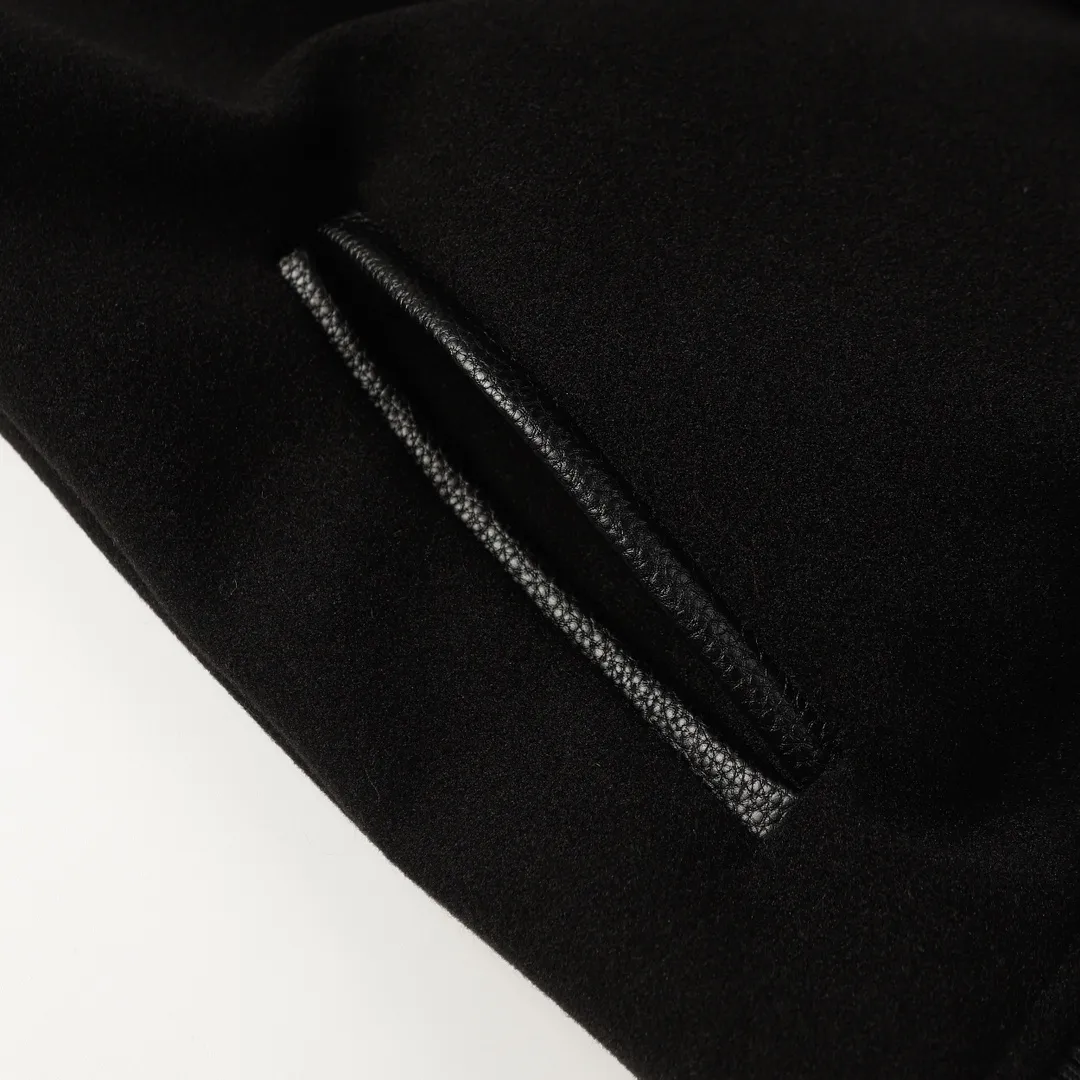 Embroidered Patch Leather-Sleeve Varsity Jacket D24522174 — view 5