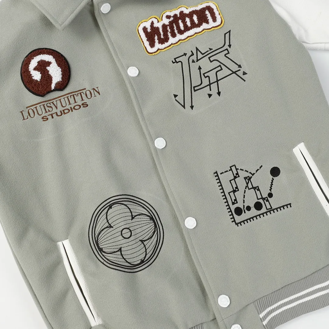Embroidered Patch Varsity Bomber Jacket D24522182 — view 2