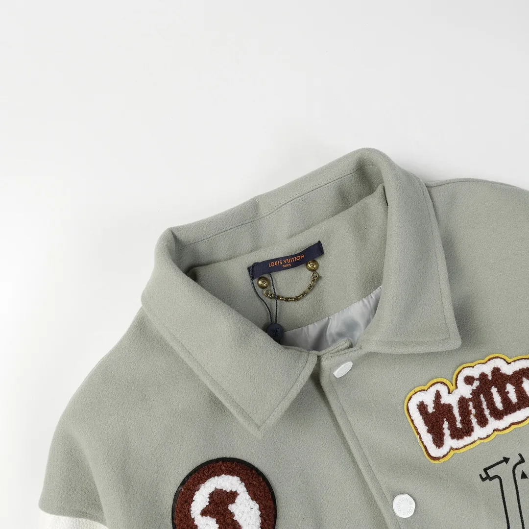 Embroidered Patch Varsity Bomber Jacket D24522182 — view 4