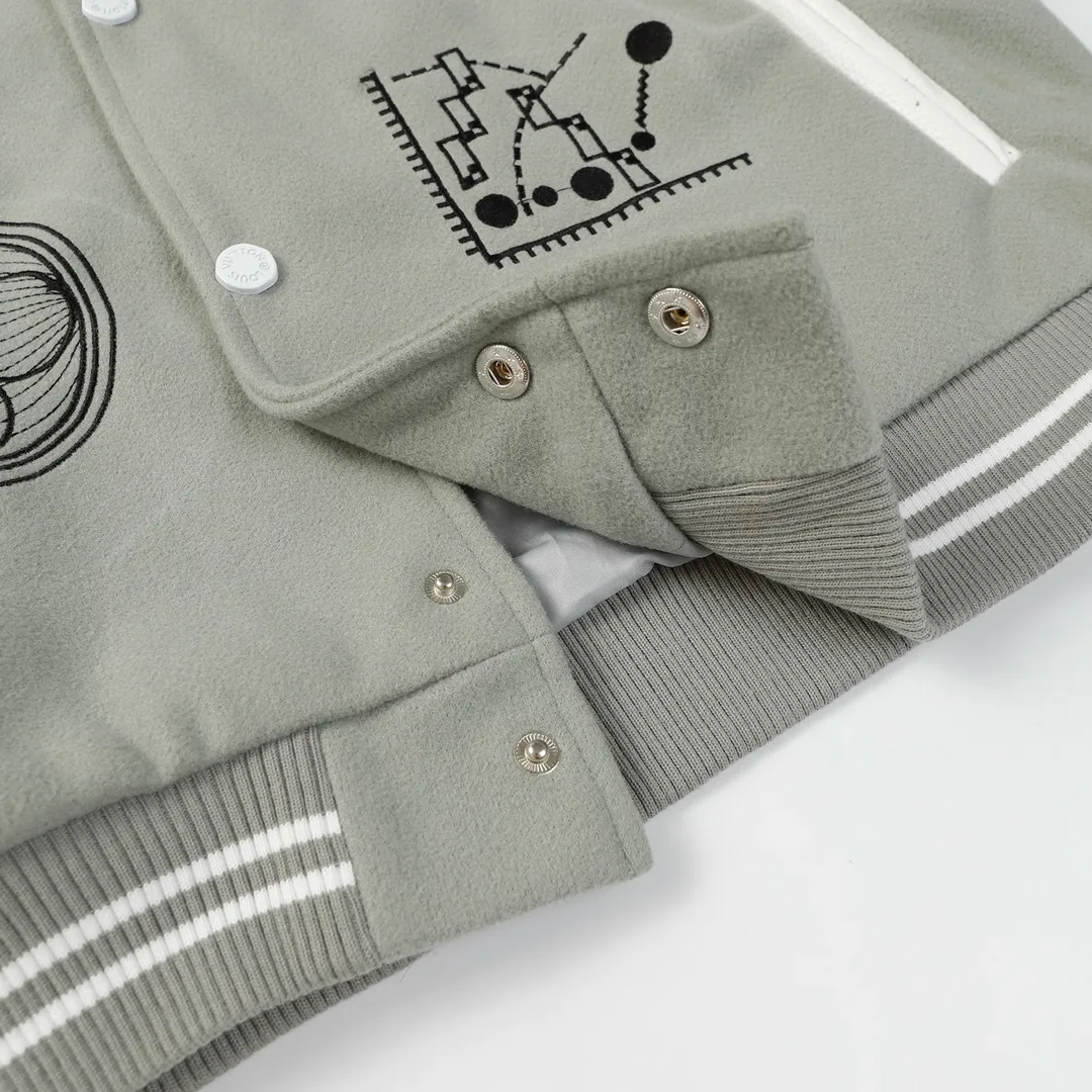 Embroidered Patch Varsity Bomber Jacket D24522182 — view 5
