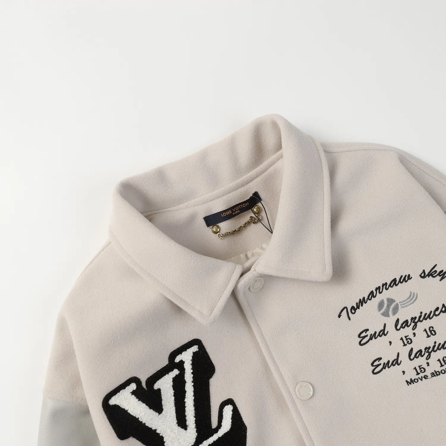 Embroidered Patch Varsity Bomber Jacket D25522178 — view 2