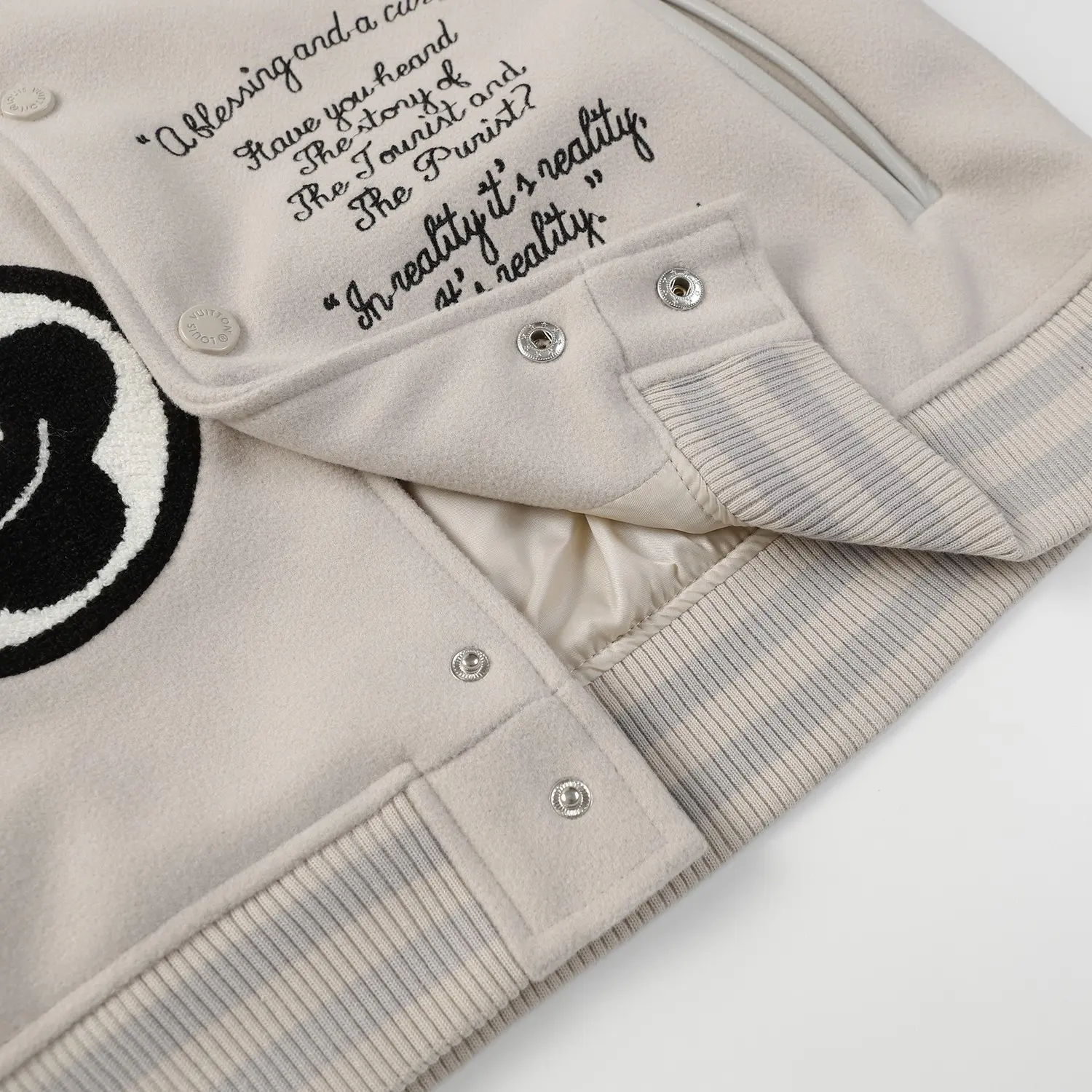 Embroidered Patch Varsity Bomber Jacket D25522178 — view 7