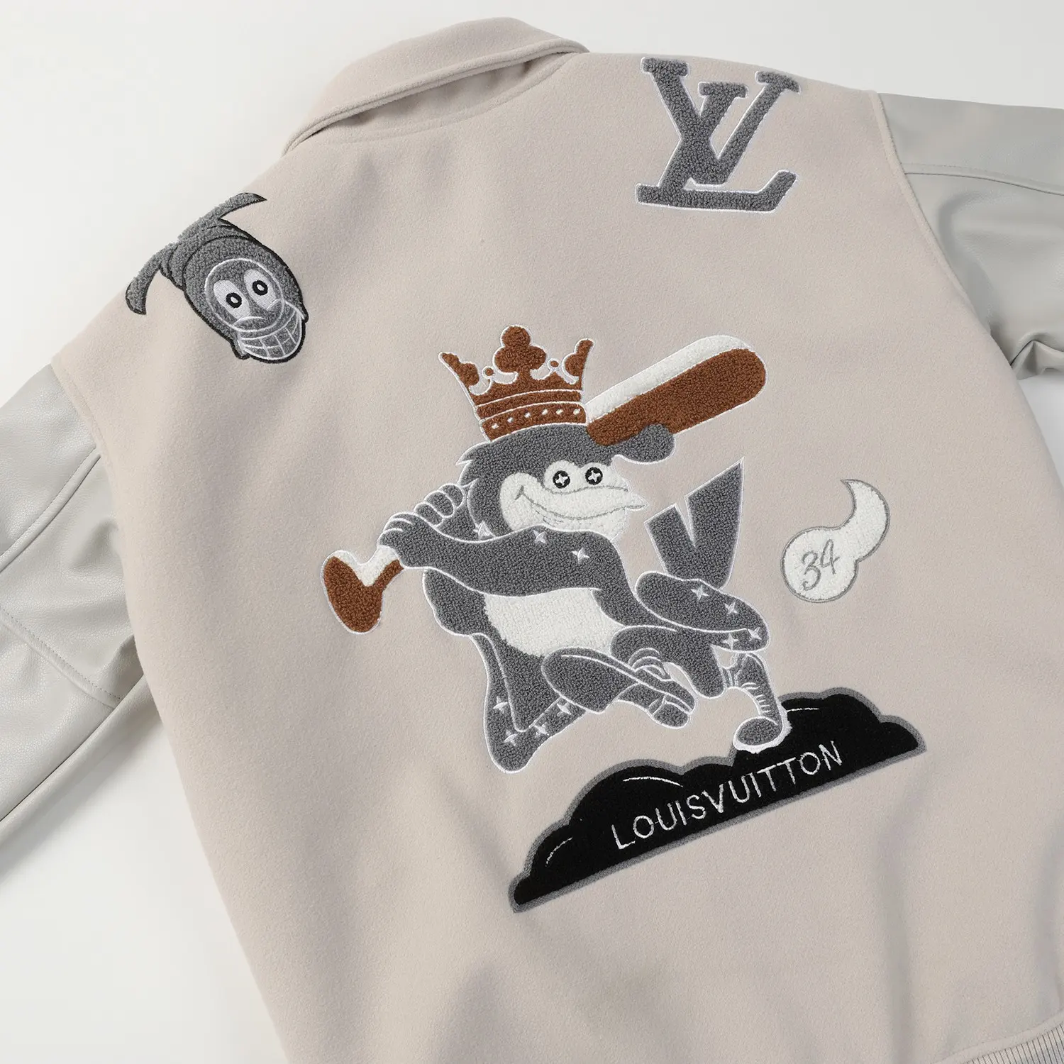 Embroidered Patch Varsity Bomber Jacket D25522178 — view 8
