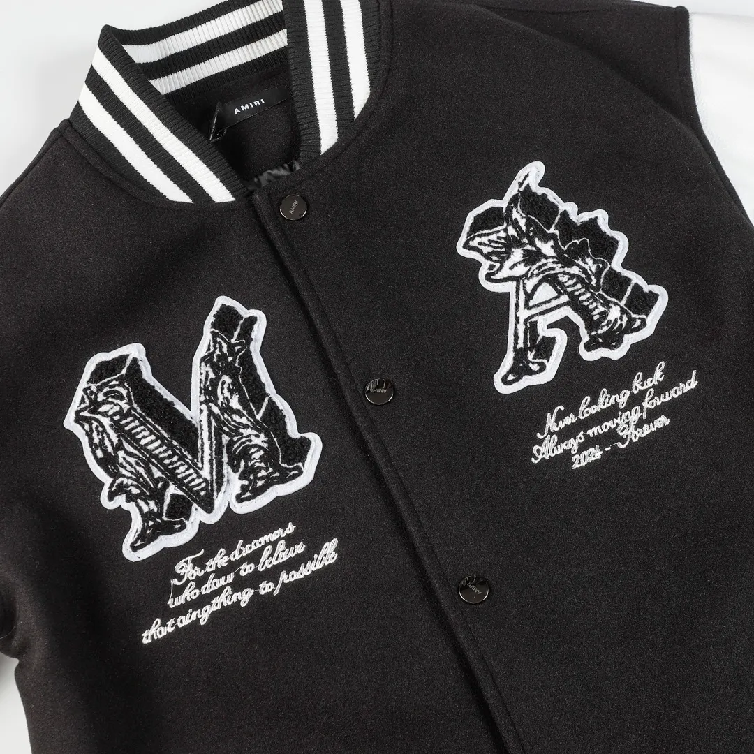 Cupid Embroidered Varsity Bomber Jacket D25522180 — view 3