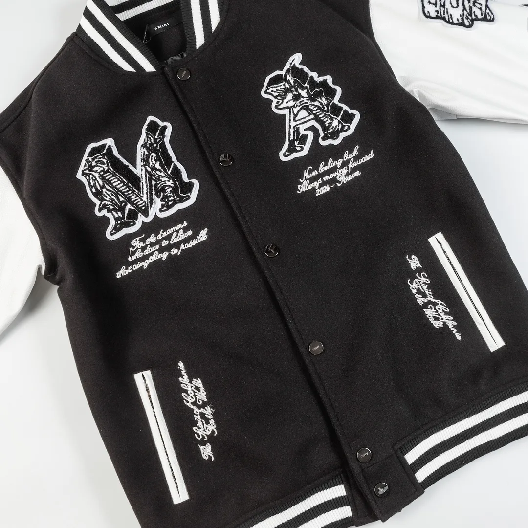 Cupid Embroidered Varsity Bomber Jacket D25522180 — view 4