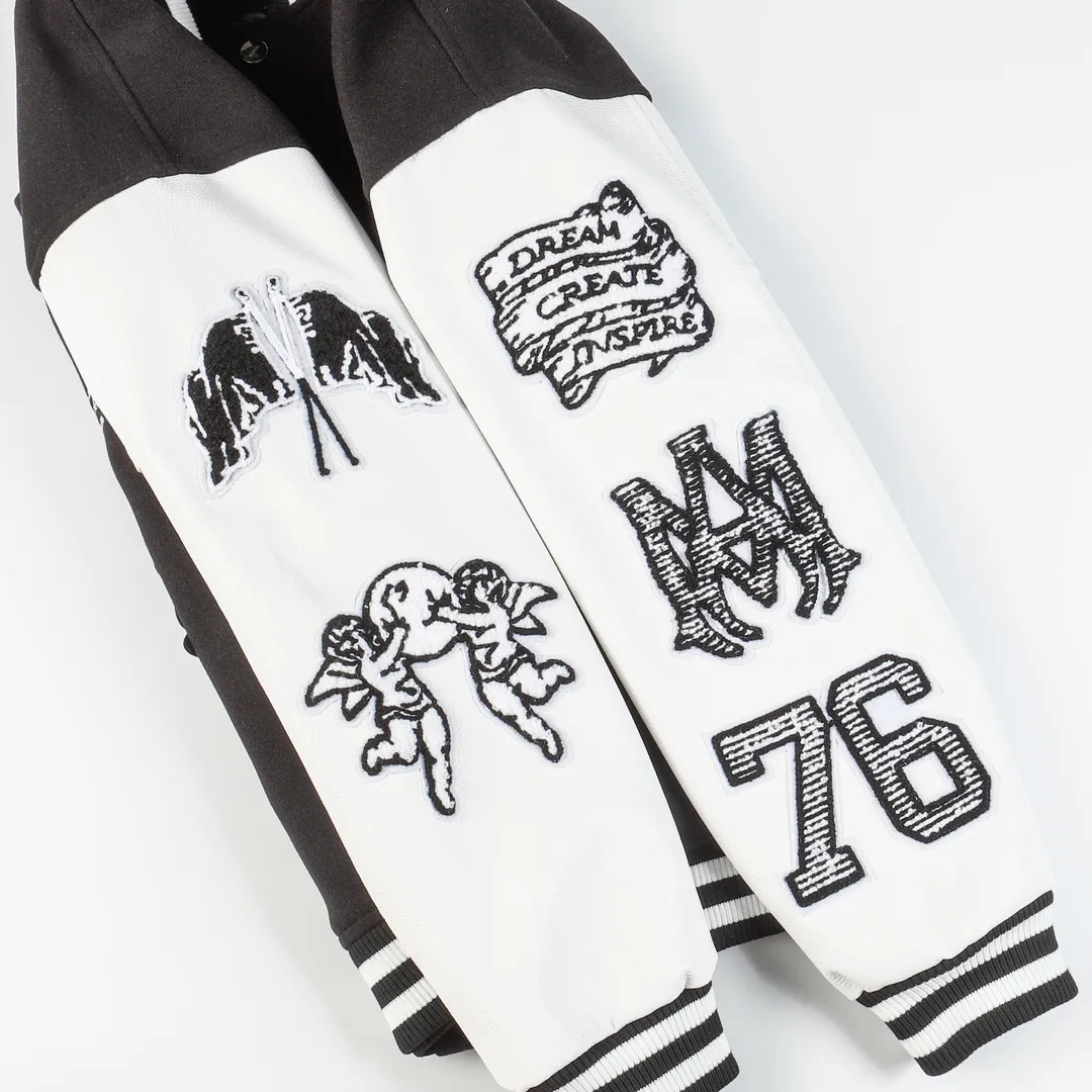 Cupid Embroidered Varsity Bomber Jacket D25522180 — view 7