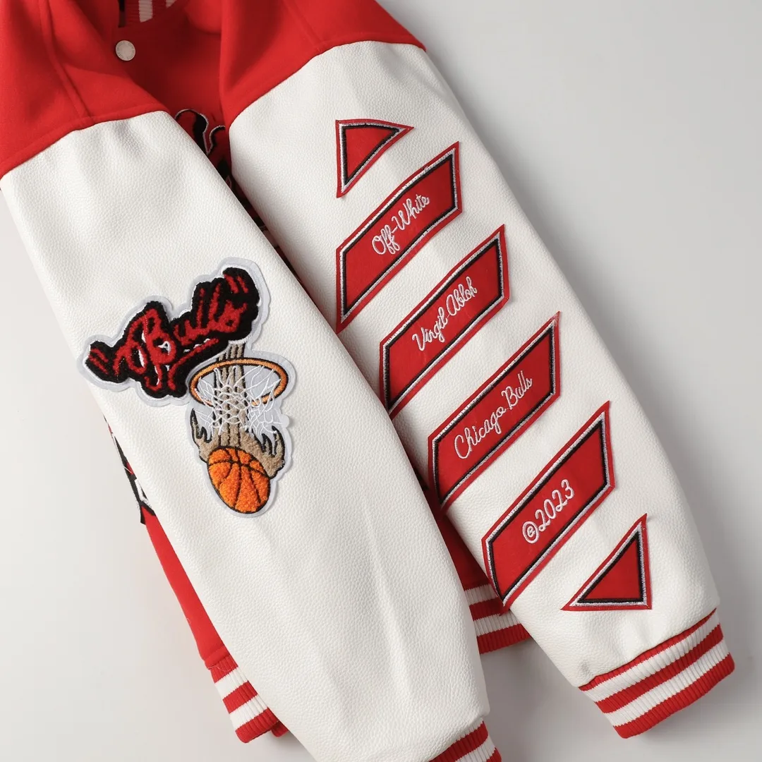 Off-White x NBA Chicago Bulls Varsity Jacket D24522179 — view 7
