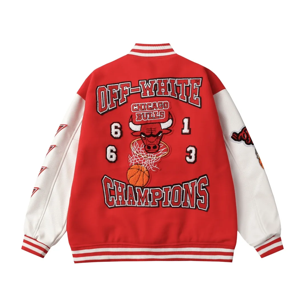 Off-White x NBA Chicago Bulls Varsity Jacket D24522179 — view 9