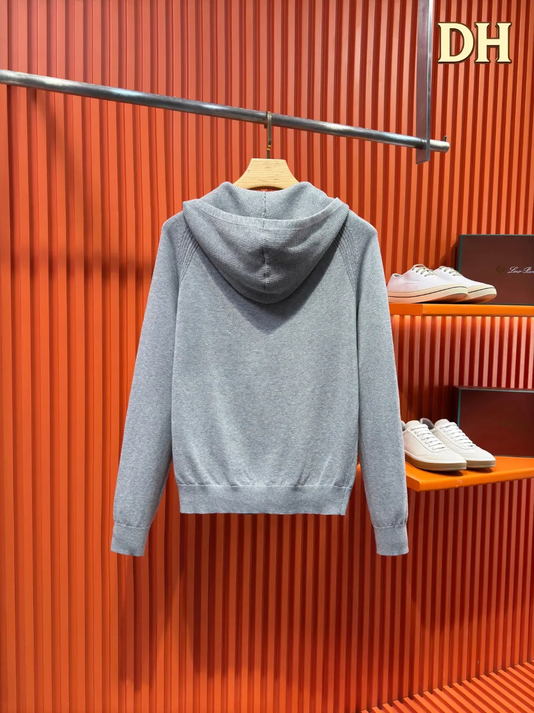 Knit Zip-Up Hooded Cardigan D24519728 — view 2