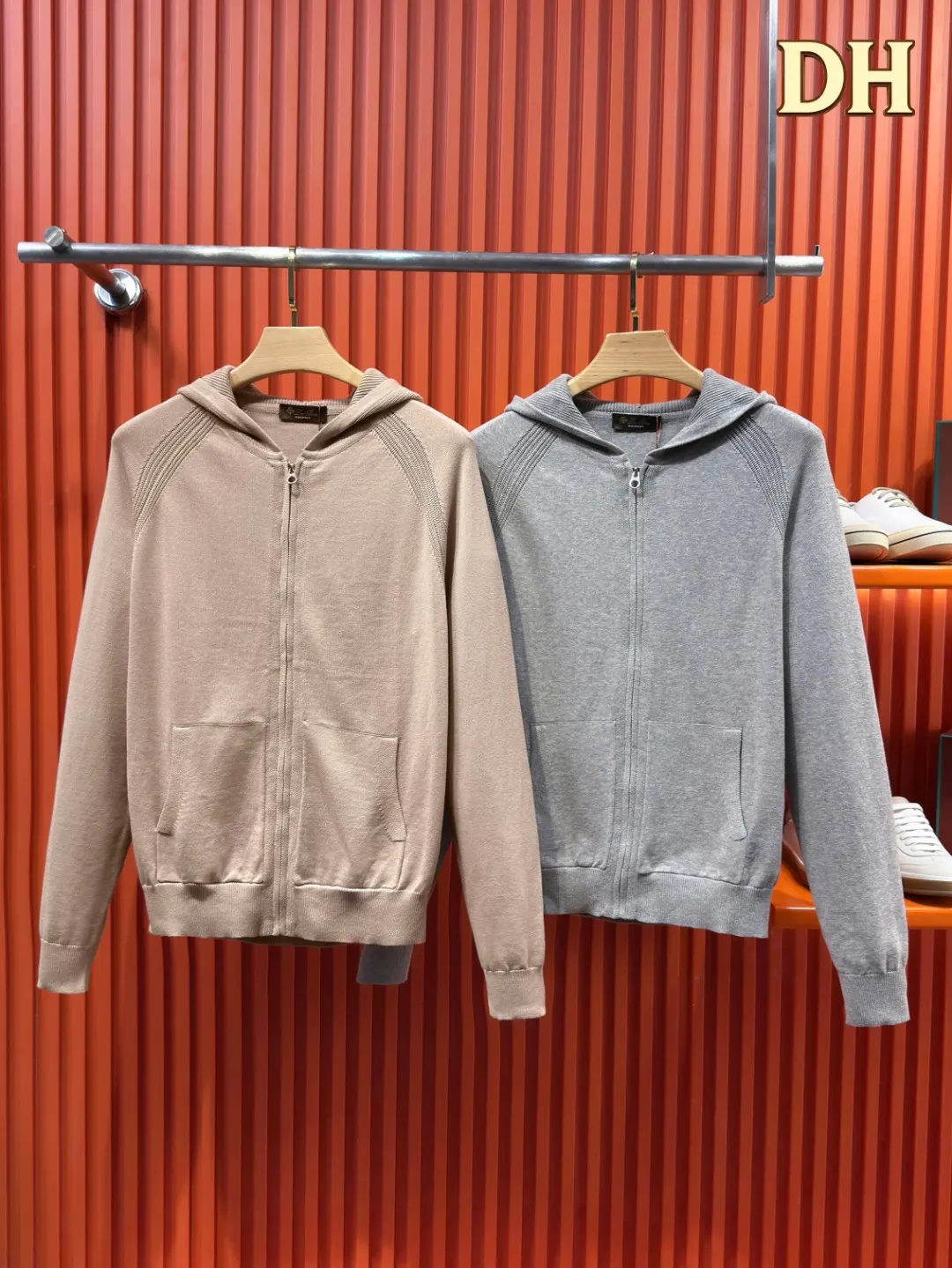 Knit Zip-Up Hooded Cardigan D24519728 — view 3