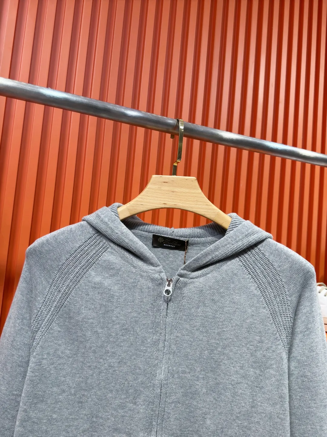 Knit Zip-Up Hooded Cardigan D24519728 — view 4
