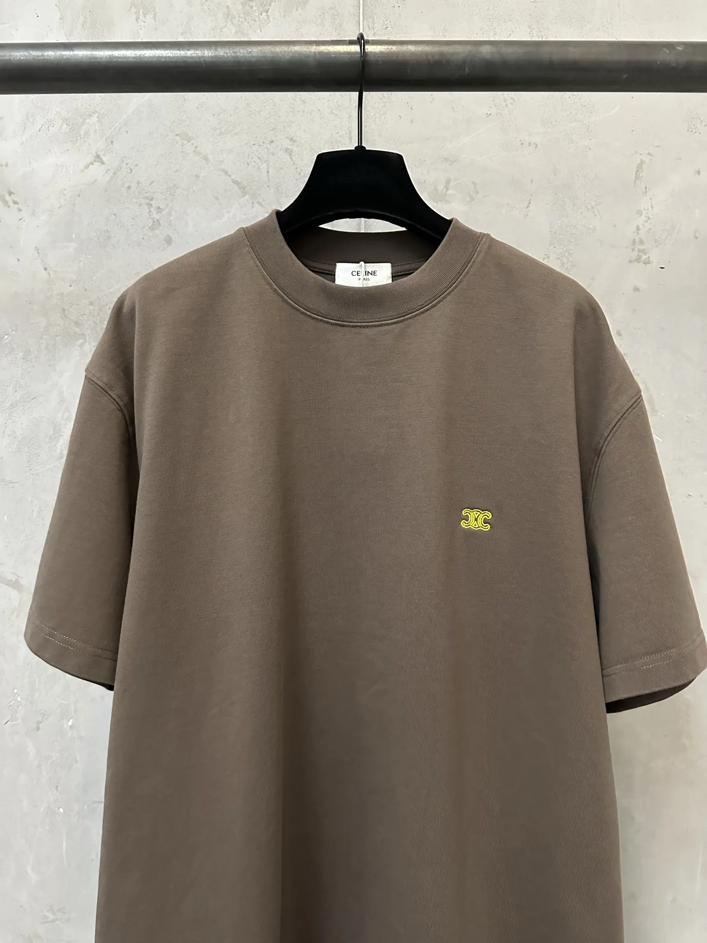 Triomphe Embroidered Heavyweight Cotton T-Shirt D19011186 — view 3