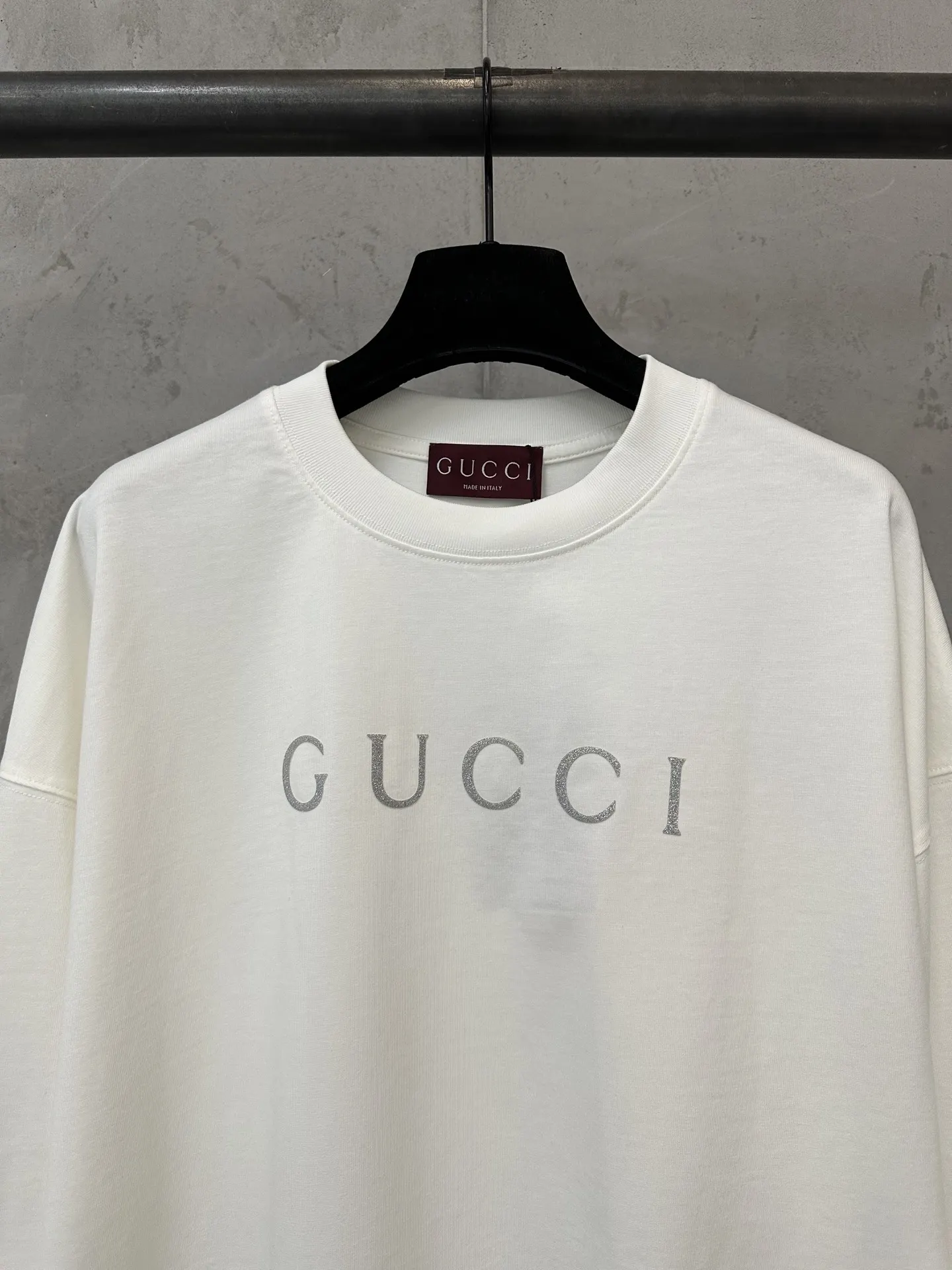 Glitter Logo Long-Sleeve Cotton T-Shirt D22022292 — view 5