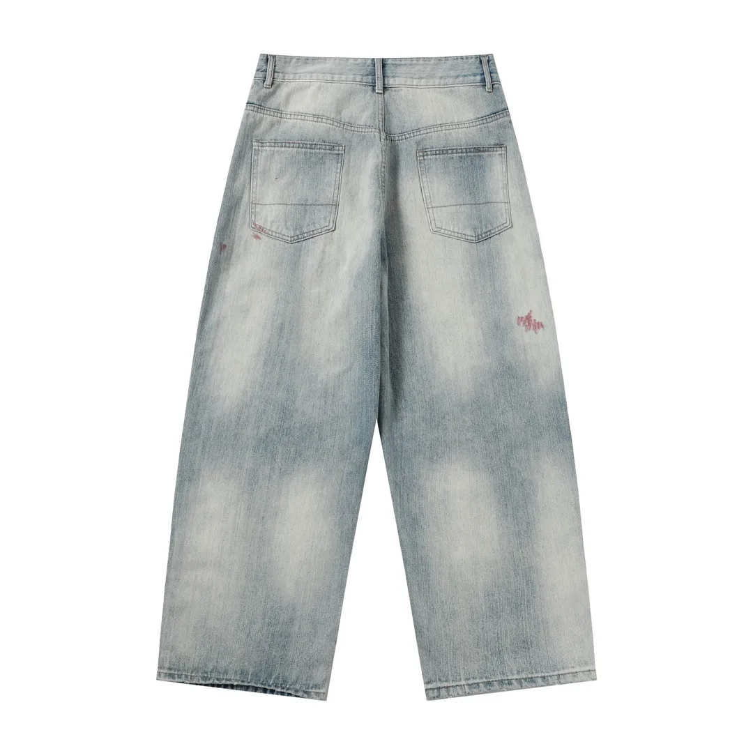 ANCELLM Distressed Patchwork Tapered Jeans D19520578 — view 11