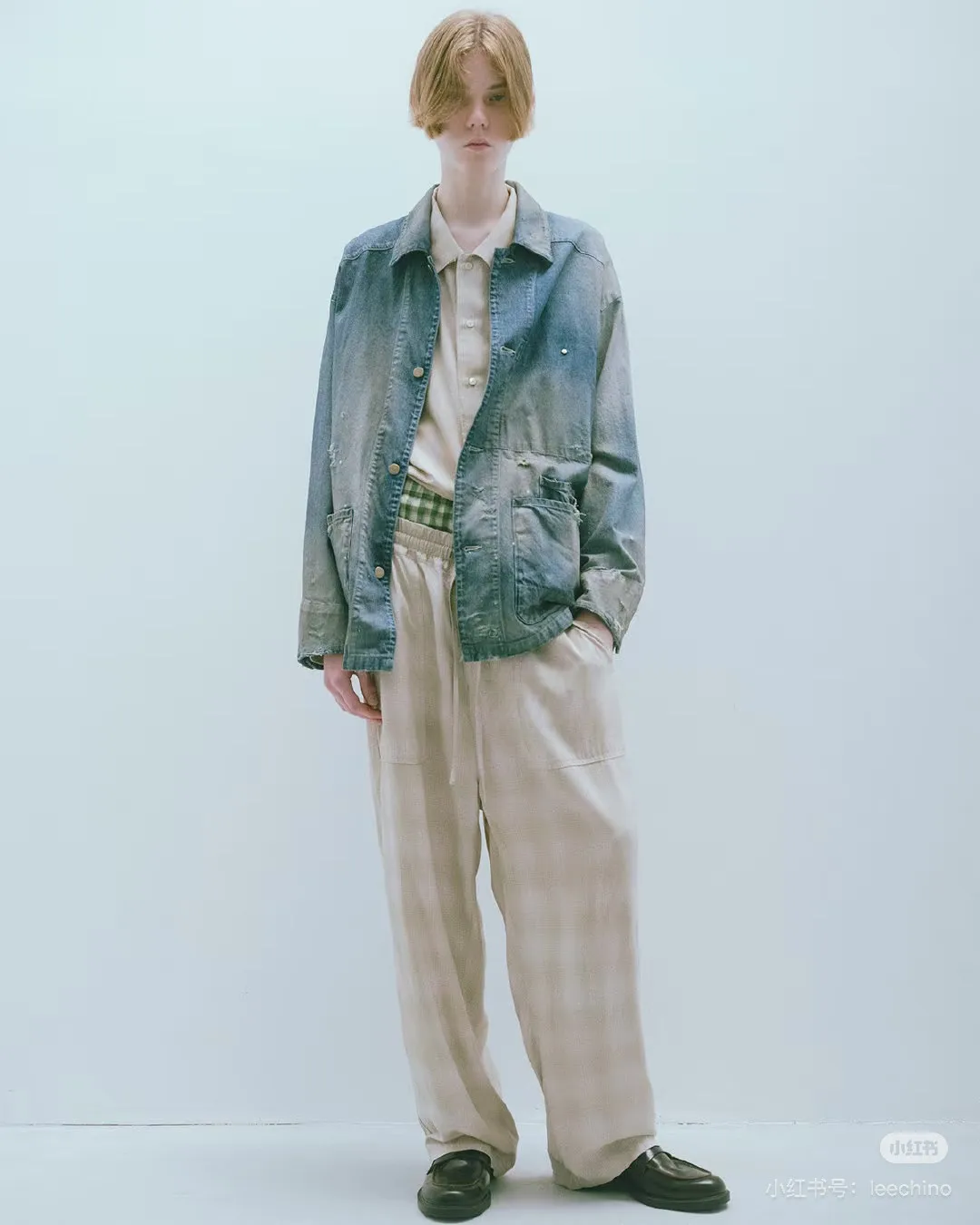 Mud-Dyed Distressed Denim Jacket D17020553