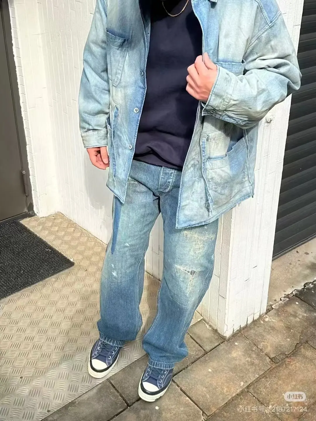Mud-Dyed Distressed Denim Jacket D17020553 — view 7