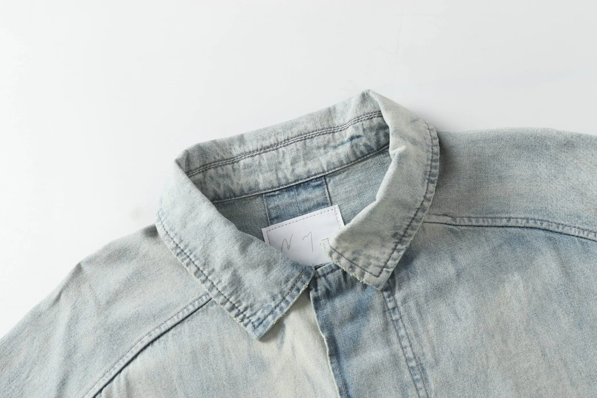 Mud-Dyed Distressed Denim Jacket D17020553 — view 12