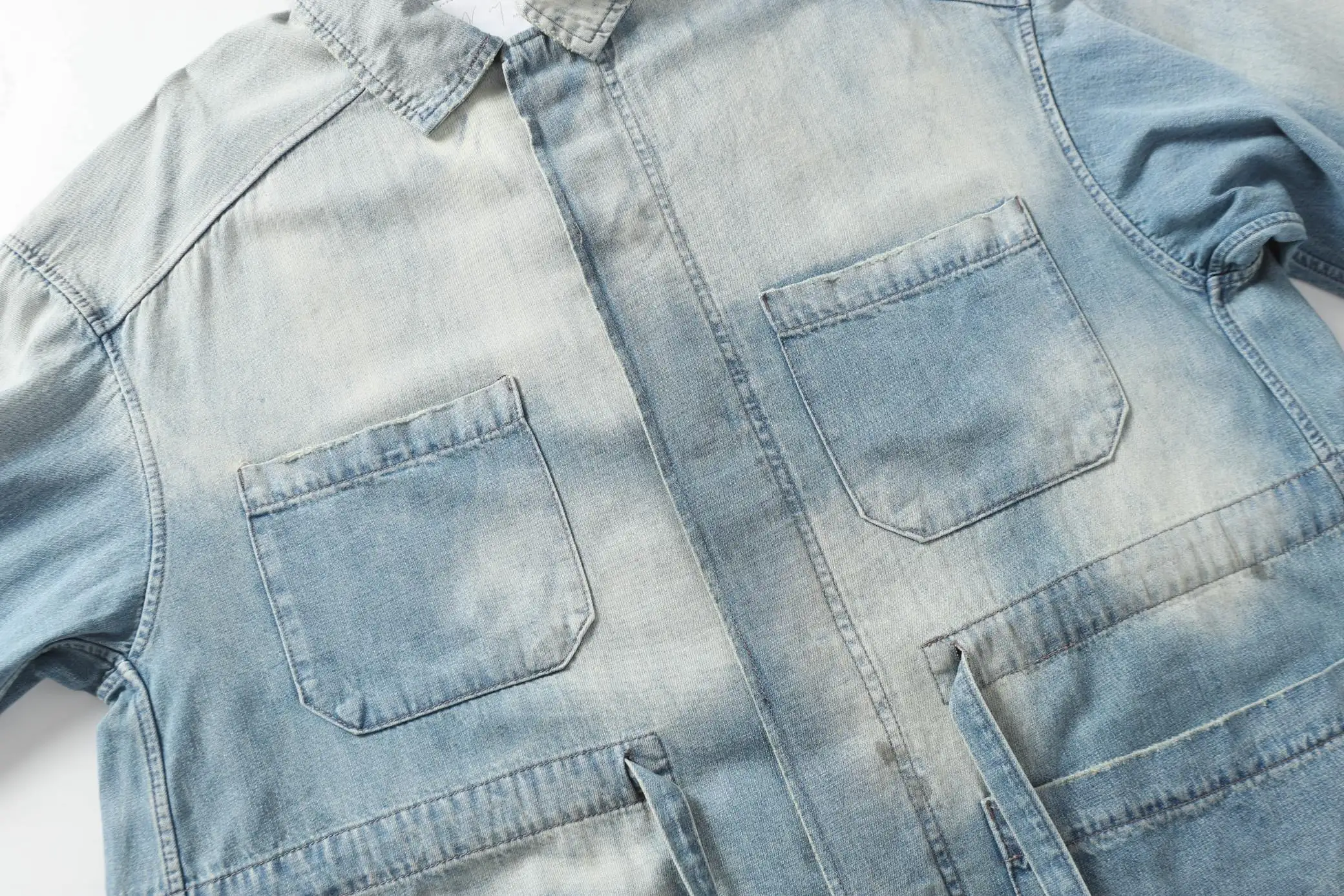 Mud-Dyed Distressed Denim Jacket D17020553 — view 13