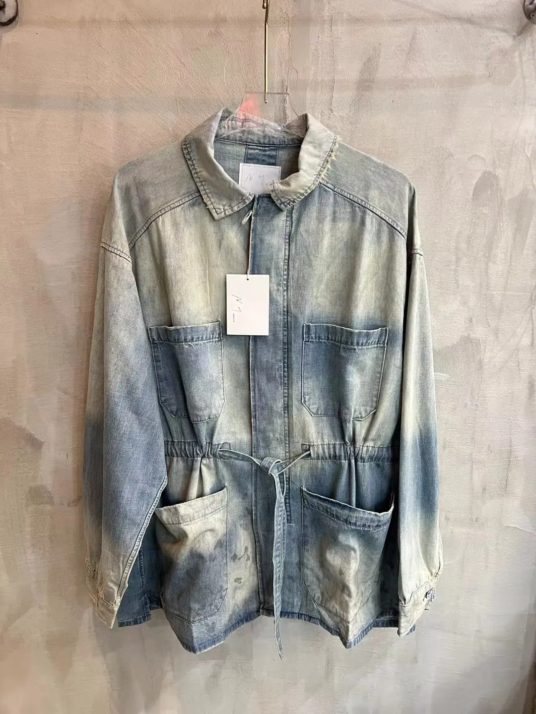 Mud-Dyed Distressed Denim Jacket D17020553 — view 19
