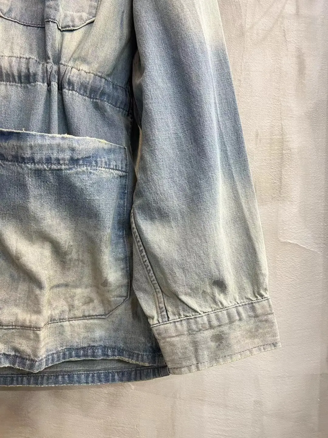 Mud-Dyed Distressed Denim Jacket D17020553 — view 23