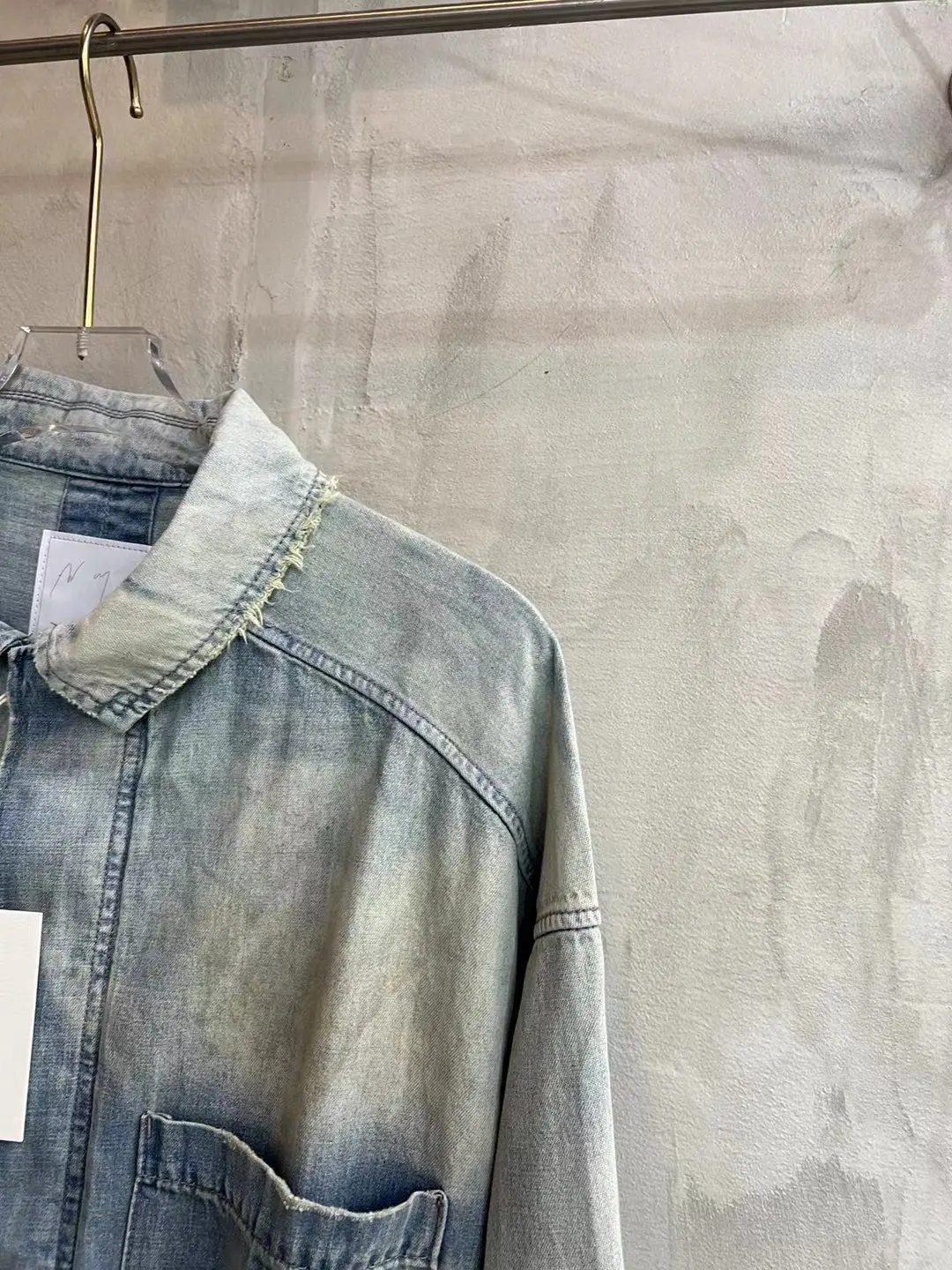 Mud-Dyed Distressed Denim Jacket D17020553 — view 24