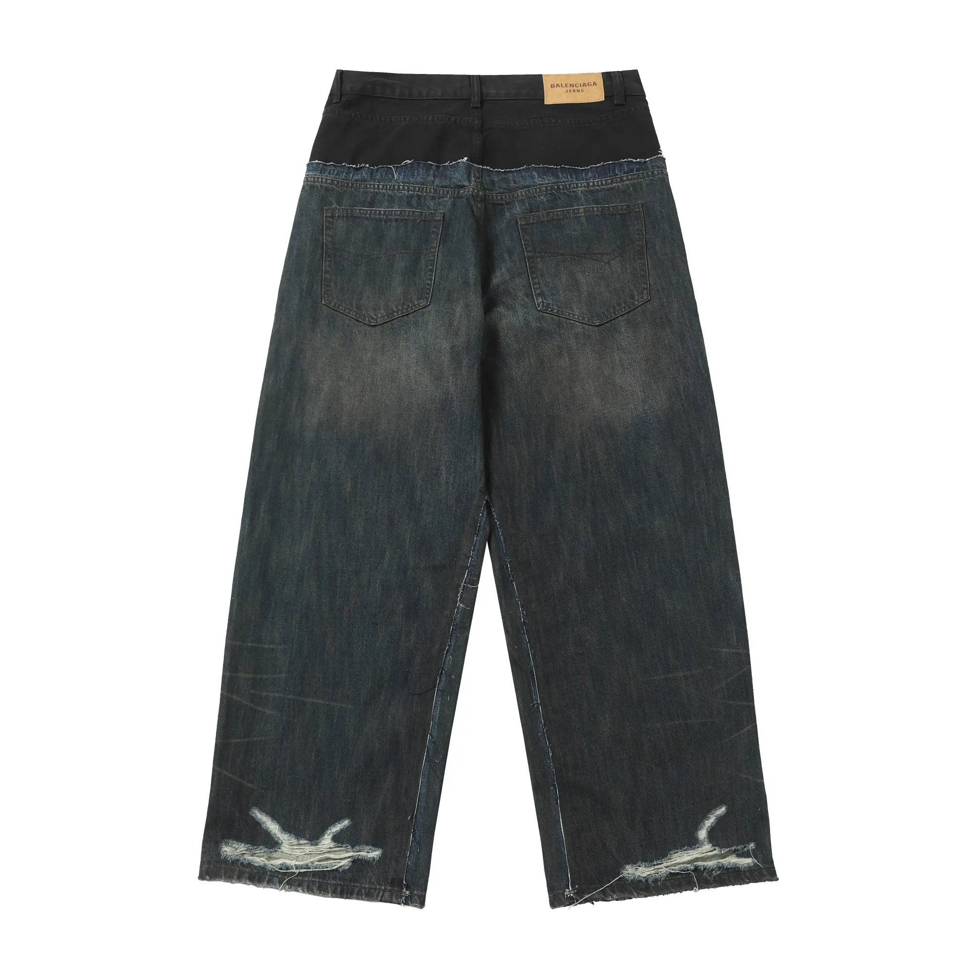 Wide-Leg Panelled Distressed Jeans D24020556 — view 19