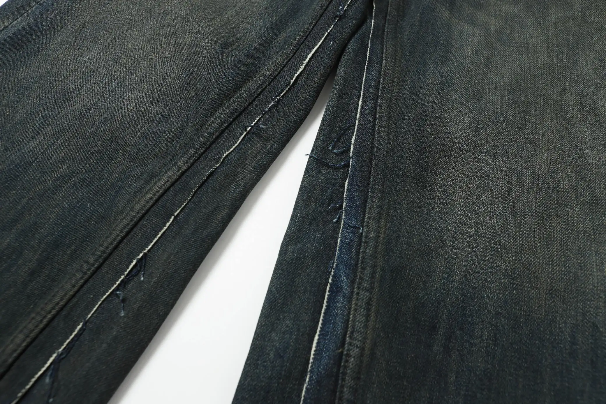 Wide-Leg Panelled Distressed Jeans D24020556 — view 24