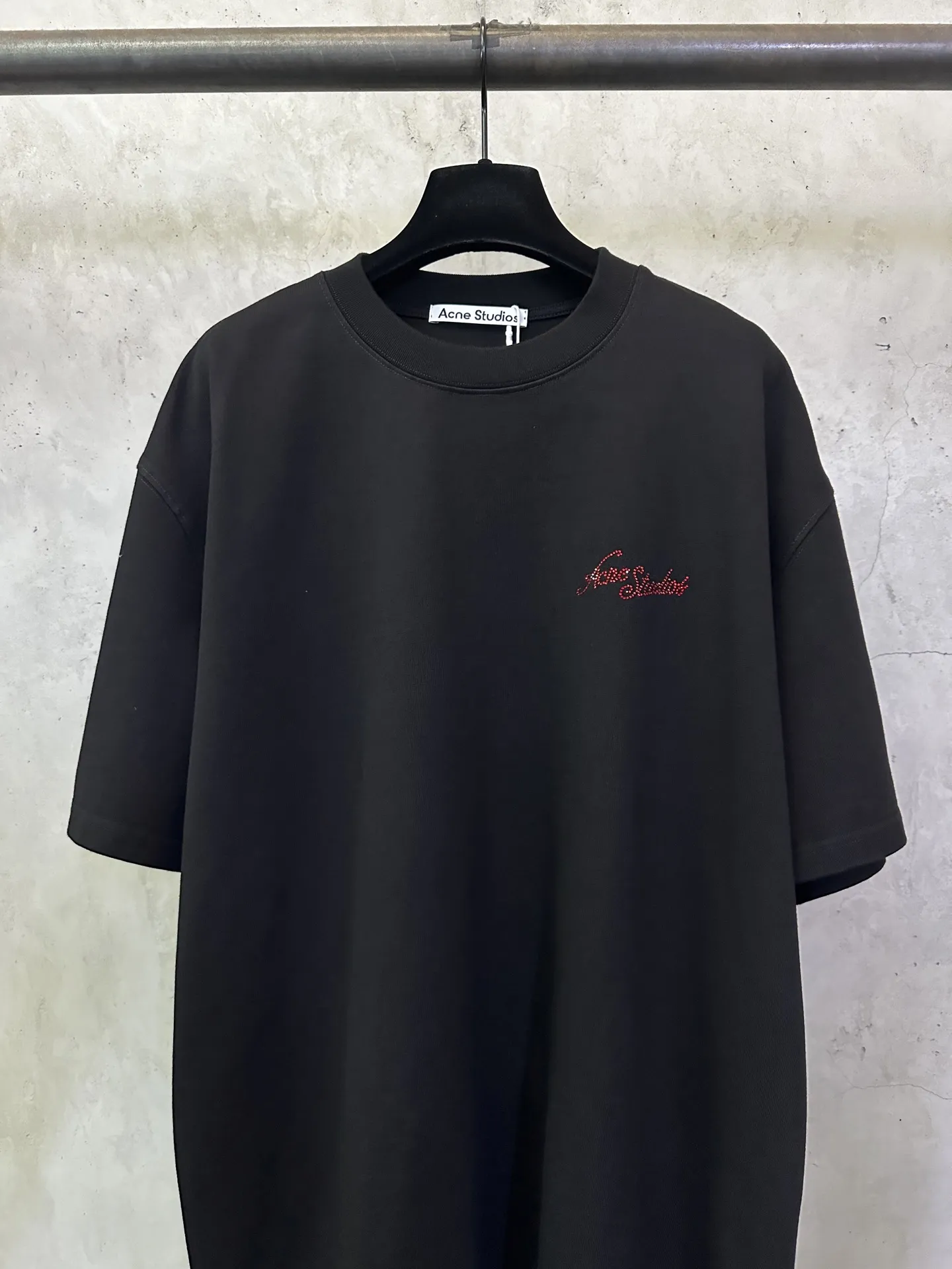Rhinestone Logo Heavyweight Cotton T-Shirt D22015307 — view 3