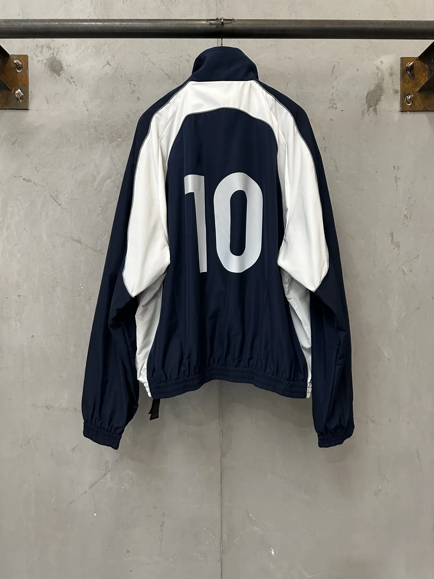 Logo-Print Reflective Nylon Track Jacket D33022212 — view 2