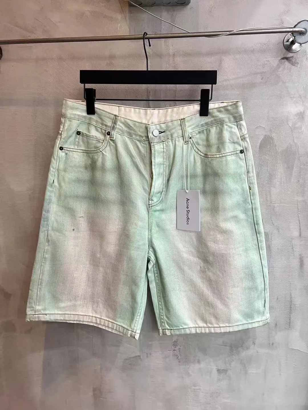 Distressed Mud-Dye Denim Shorts D22518639