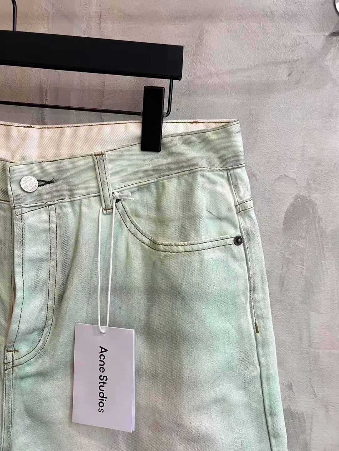 Distressed Mud-Dye Denim Shorts D22518639 — view 4