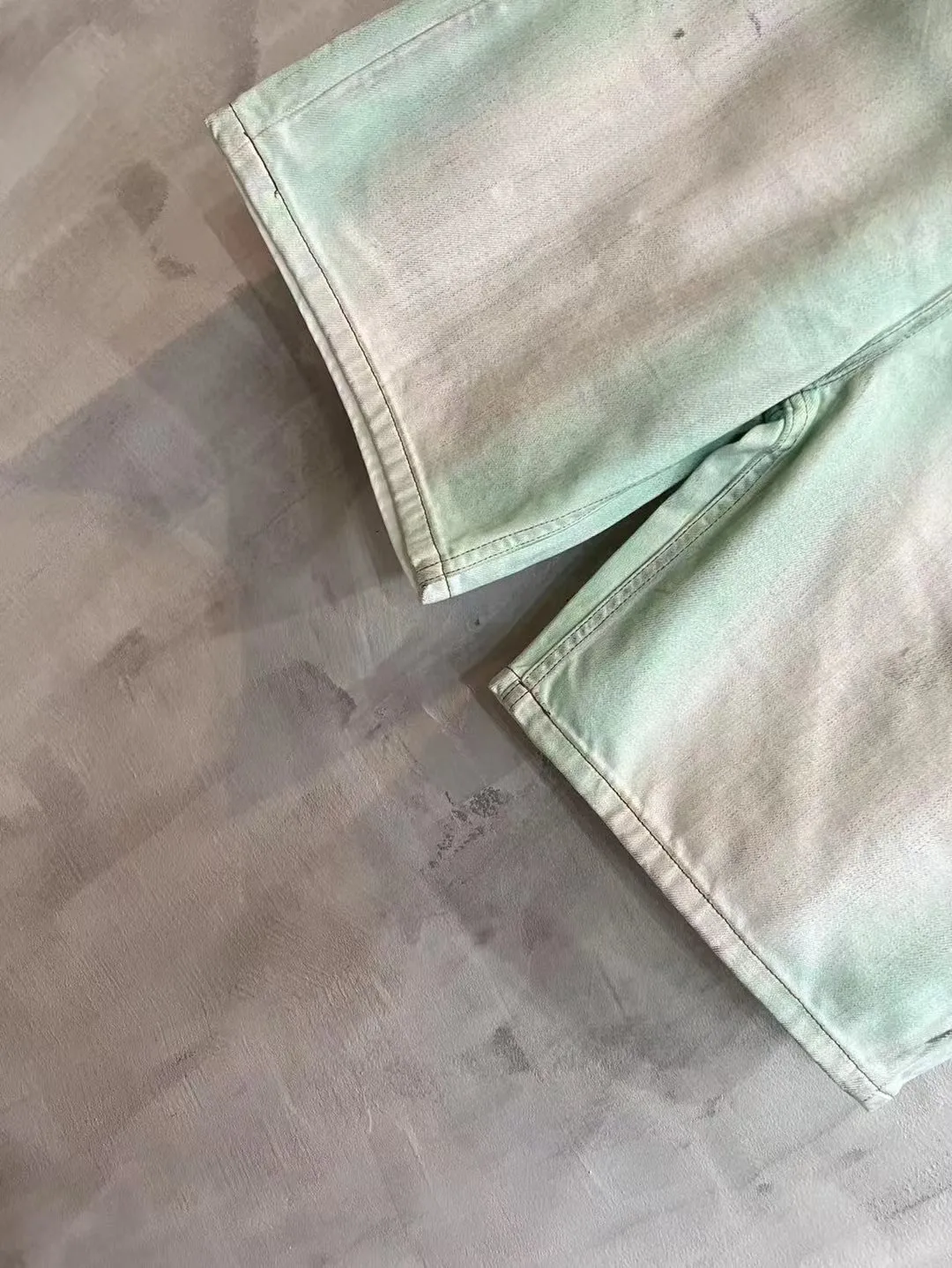 Distressed Mud-Dye Denim Shorts D22518639 — view 5