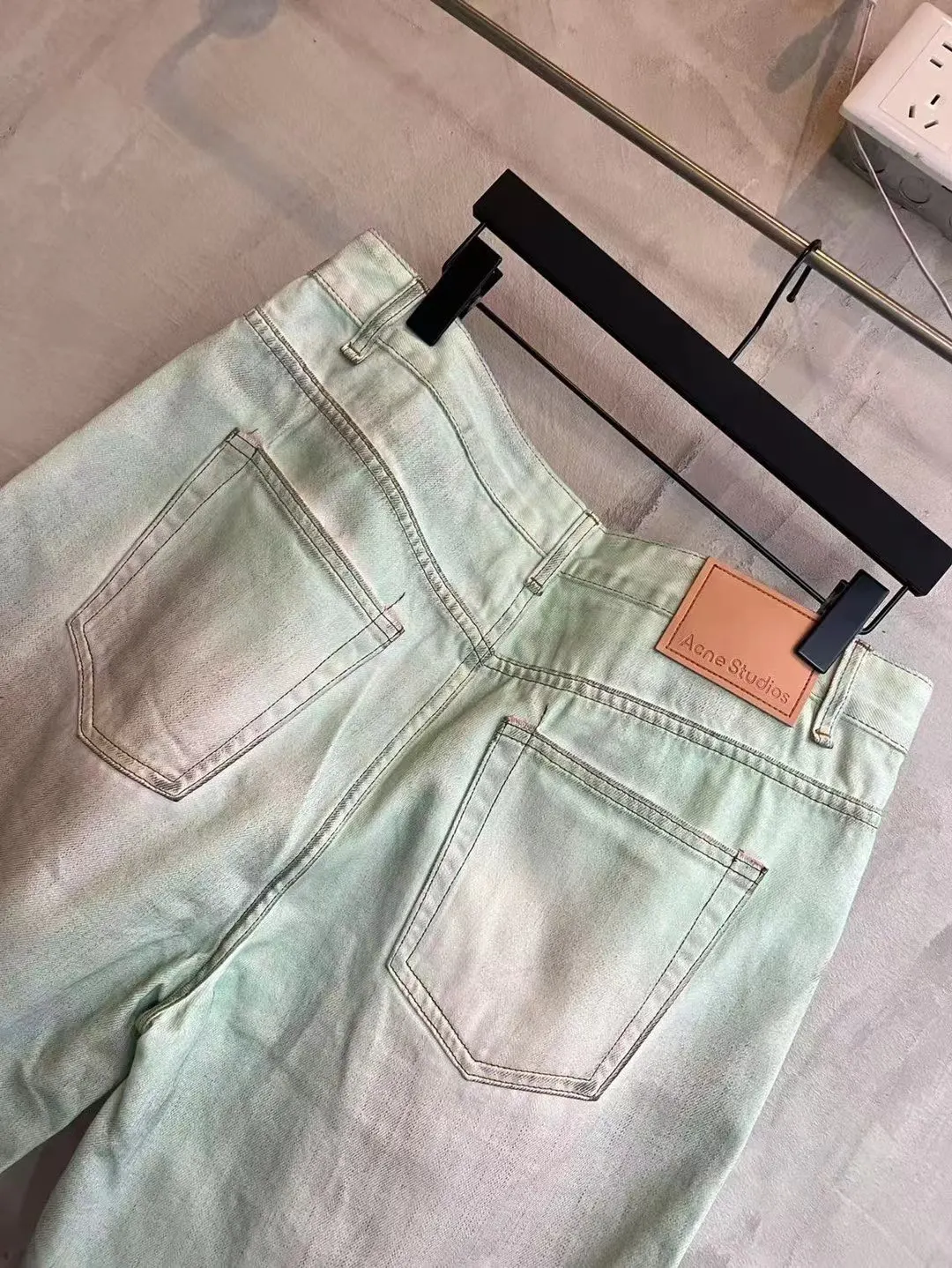 Distressed Mud-Dye Denim Shorts D22518639 — view 7