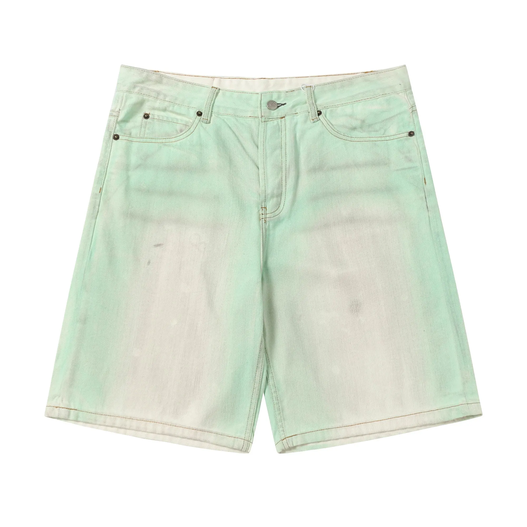 Distressed Mud-Dye Denim Shorts D22518639 — view 10